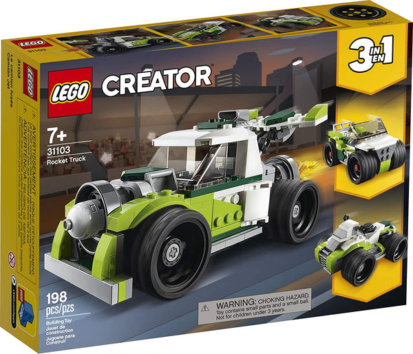 LEGO Creator 3in1 Rocket Truck 31103 Building Kit, Cool Buildable Toy for Kids, New 2020 (198 Pieces)