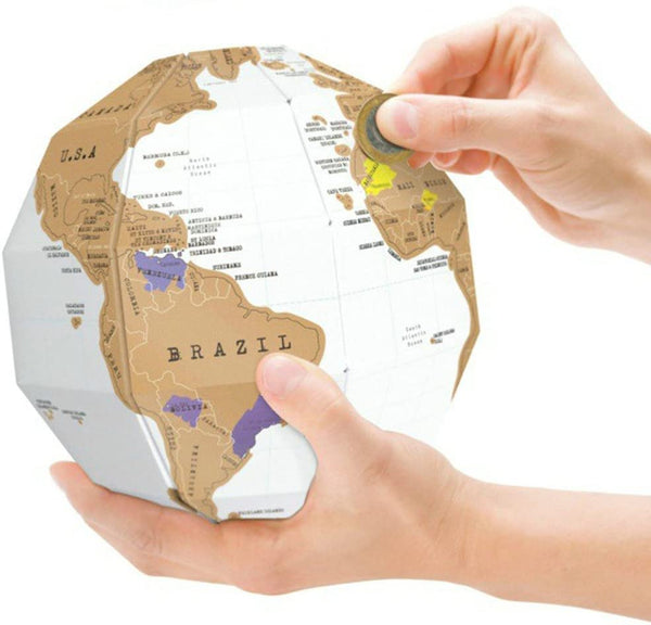 3D Scratch Globe Scratch Off World Map