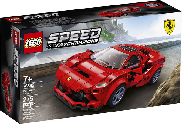 LEGO Speed Champions 76895 Ferrari F8 Tributo Toy Cars for Kids, Building Kit Featuring Minifigure, New 2020 (275 Pieces) brickskw bricks kw q8 kuwait onilne store bricksq8