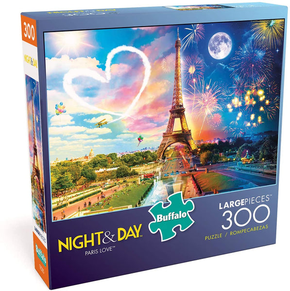Buffalo Night & Day Paris Love 300 Large Piece Jigsaw Puzzle