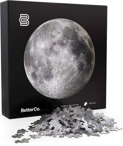 Full Moon Round Puzzle - BetterCo. Difficult Jigsaw Puzzles 500 Pieces - Challenge Yourself with 500 Piece Puzzles for Adults, Teens, and Kids brickskw bricks kw kuwait lego online store