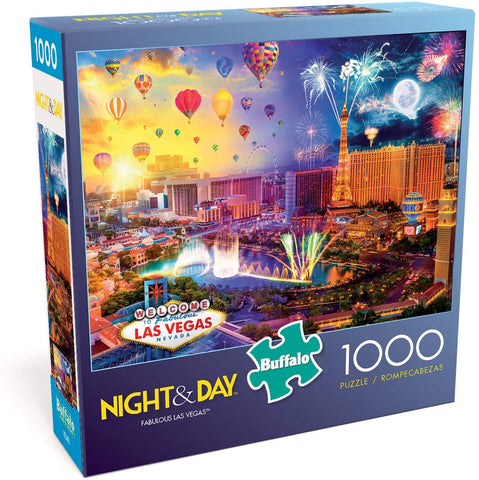 Buffalo Night & Day Fabulous Las Vegas 1000 Piece Jigsaw Puzzle-1