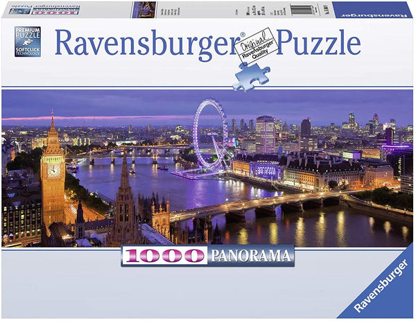 Ravensburger London at Night Panorama 1000 Piece Jigsaw Puzzle for Adults – Every Piece is Unique, Softclick Technology Means Pieces Fit Together Perfectly