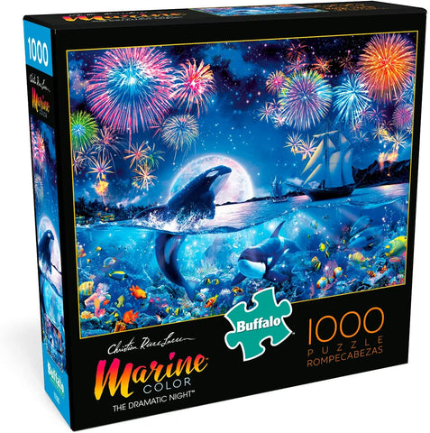 Buffalo Marine Color The Dramatic Night 1000 Piece Jigsaw Puzzle-1