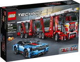 LEGO Technic Car Transporter 42098 Toy Truck and Trailer Building Set with Blue Car, Best Engineering and STEM Toy for Boys and Girls, New 2019 brickskw bricks kw kuwait online store shop