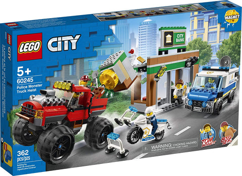 LEGO City Police Monster Truck Heist 60245 Police Toy, Cool Building Set for Kids, New 2020 (362 Pieces)
