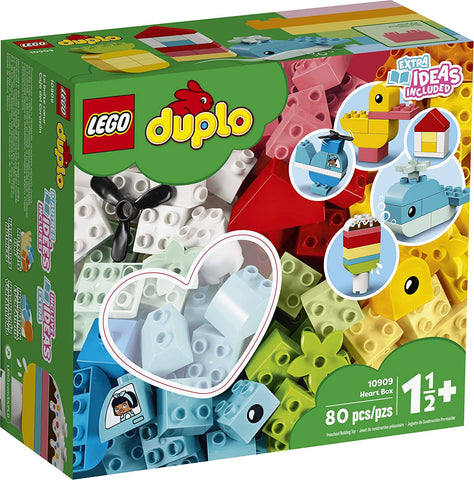 LEGO DUPLO Classic Heart Box 10909 First Building Playset and Learning Toy for Toddlers, Great Preschooler’s Developmental Toy, New 2020 (80 Pieces) brickskw bricks kw q8 kuwait onilne store bricksq8
