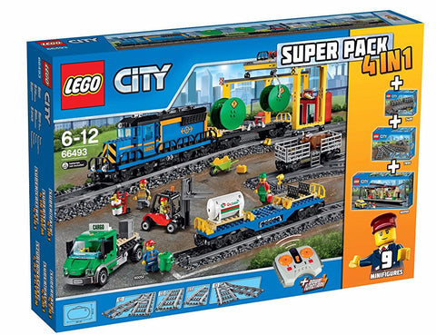 LEGO City Cargo Train Superpack 4in1 66493 - brickskw bricks kuwait